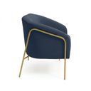 Ver imagem 5 de Sofá 2 Lugares Namoradeira Stella Base Industrial Alta Dourada Suede Azul Marinho D03 - D’Rossi