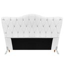 Ver imagem 1 de Cabeceira King Size Cama Box de Casal Quarto Estofada Barcelona 198cm:corino Branco