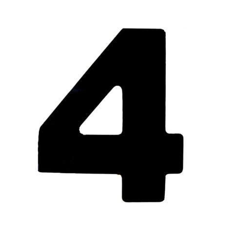 Número 4 em Acm Preto 125mm - 600-4 - Numeral