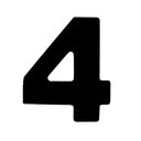 Ver imagem 1 de Número 4 em Acm Preto 125mm - 600-4 - Numeral