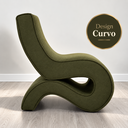 Ver imagem 6 de Poltrona Organica Curva Moderna Premiun Designe Exclusivo Ergonomica Luxuosa Linho Curve Sala Recepç
