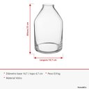 Ver imagem 7 de Vaso Decorativo de Vidro Transparente 23x15x15cm Enfeite Sala Mesa Estante