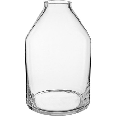 Vaso Decorativo de Vidro Transparente 23x15x15cm Enfeite Sala Mesa Estante