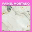 Ver imagem 3 de Papel de Parede Painel 3D Mármore Calacata Bege 3M Revestimento Auto Colante Brilho Marmorizado