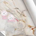 Ver imagem 4 de Papel de Parede Painel 3D Mármore Calacata Bege 3M Revestimento Auto Colante Brilho Marmorizado