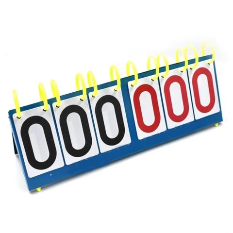 Placar 6 Digitos de Mesa Grande Contador de Pontos Triplo 999 Pontos Marcador Manual Basquete