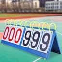 Ver imagem 2 de Placar 6 Digitos de Mesa Grande Contador de Pontos Triplo 999 Pontos Marcador Manual Basquete