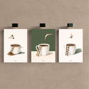 Ver imagem 4 de Kit 3 Quadro Decorativo Cantinho do Café Cozinha Minimalista 40x28cm