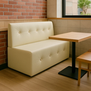 Ver imagem 1 de Sofá Booth Capri 1,20m Estofado Clean Classic Restaurante:bege