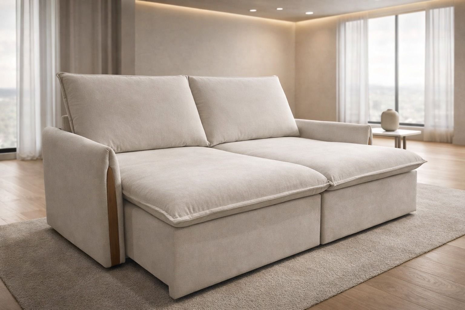 Sofá-cama Grande 200m Conforto Máximo Design Sofisticado | MadeiraMadeira
