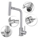 Ver imagem 2 de Torneira Cozinha Monocomando Mesa Inox Bica Articulada 360°