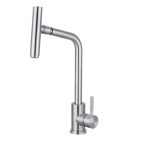 Torneira Cozinha Monocomando Mesa Inox Bica Articulada 360°