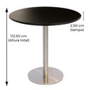 Ver imagem 6 de Mesa de Jantar Redonda 70 cm Tampo Preto em MDP Base Beta Bistrô