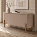 Ver imagem 1 de Aparador Buffet para Sala de Jantar Orgânico 4 Portas 160cm Bahia B02 Fendi - Lyam Decor