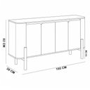Ver imagem 6 de Aparador Buffet para Sala de Jantar Orgânico 4 Portas 160cm Bahia B02 Fendi - Lyam Decor