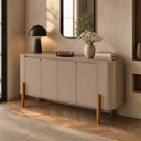 Ver imagem 4 de Aparador Buffet para Sala de Jantar Orgânico 4 Portas 160cm Bahia B02 Fendi - Lyam Decor