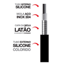 Ver imagem 6 de Torneira Cozinha Parede Gourmet Cônico Preta/Cr 2168 C-65