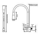 Ver imagem 7 de Torneira Cozinha Parede Gourmet Cônico Preta/Cr 2168 C-65