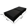 Base Box Dobrável Solteiro Cama Portátil Apartamento Casa Preto - 3