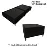 Base Box Dobrável Solteiro Cama Portátil Apartamento Casa Preto - 4