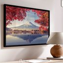 Ver imagem 1 de Quadro Decorativo As Margens do Monte Fuji Japão em Moldura Caixa Tacolado Moldura Trad 1cm Branca C