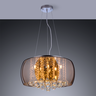 Lustre Pendente Plafon em Vidro e Cristal Attractive 50cm Moderno Quarto Sala Bivolt Âmbar - 5