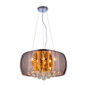 Lustre Pendente Plafon em Vidro e Cristal Attractive 50cm Moderno Quarto Sala Bivolt Âmbar - 4