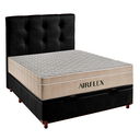 Ver imagem 2 de Cama Box Bau e Colchão Casal Molas Ensacadas Airflex + Cabeceira Preto