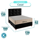 Ver imagem 4 de Cama Box Bau e Colchão Casal Molas Ensacadas Airflex + Cabeceira Preto