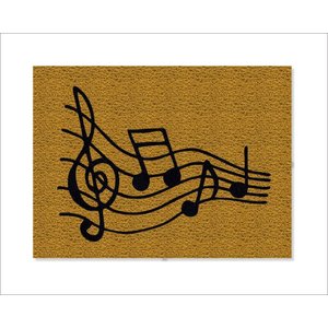 Tapete Capacho Notas Musicais