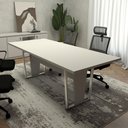 Ver imagem 1 de Mesa de Reunião Escritório Pés Metal 200cm F5 Office