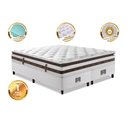 Ver imagem 3 de Cama Box King Colchão + Box 193x203 Molas Ensacadas Cama Inbox Relax Pillow