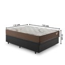 Ver imagem 2 de Base Box Baú Casal 138x188 Linho Cinza com Colchão Relax Adorabile Molas Ensacadas