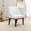 Ver imagem 2 de Kit 02 Cadeiras de Jantar Liz Corano Branco Base Fixa Madeira Tabaco - D'Rossi