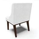 Ver imagem 5 de Kit 02 Cadeiras de Jantar Liz Corano Branco Base Fixa Madeira Tabaco - D'Rossi