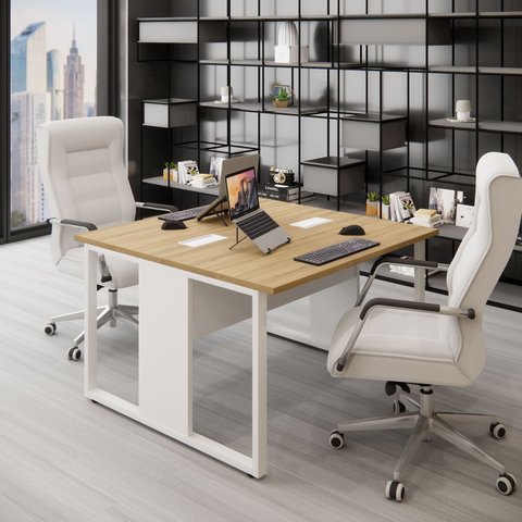 Mesa de Trabalho para Escritório 2 Lugares Mac Bra 1,20m F5