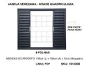 Ver imagem 3 de Janela Veneziana Aço Zarcão 4 Folhas Grade Quadriculada sem Vidro 100x100