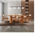 Ver imagem 1 de Mesa de Jantar com 6 Cadeiras em Madeira Maciça MDF Monaco Star Caramelo Imbuia Natural Cinam