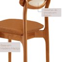 Ver imagem 5 de Mesa de Jantar com 6 Cadeiras em Madeira Maciça MDF Monaco Star Caramelo Imbuia Natural Cinam