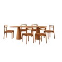 Ver imagem 2 de Conjunto de Mesa de Jantar Monaco Tampo Organico Laminado 180 cm 6 Cadeiras Monaco Premium