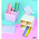 Ver imagem 4 de Porta Objetos Organizador Canetas Lápis Pincéis Maquiagem Mesa Escritório Papaya Dello