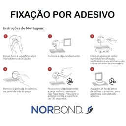 Gancho Multiuso Porta Toalhas Adesivo Dupla Face - Cromado - 4
