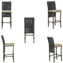 Ver imagem 5 de Mesa Bistrô e 2 Banquetas Roma Marrom Corda Estofado 7 Trama Preto