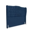 Ver imagem 2 de Kit Cabeceira e Calçadeira Baú Dubai Casal 140 Cm - Veludo Azul