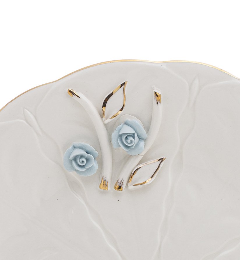 Pratos Sobremesa Porcelana Flowers 19cm com 4 Wolff - 4