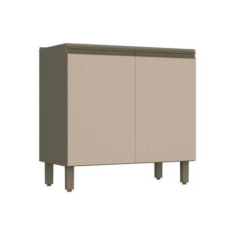 Gabinete de Cozinha Modulado Balcão Connect c/ 2 Portas s/ Tampo Duna/Cristal - Henn