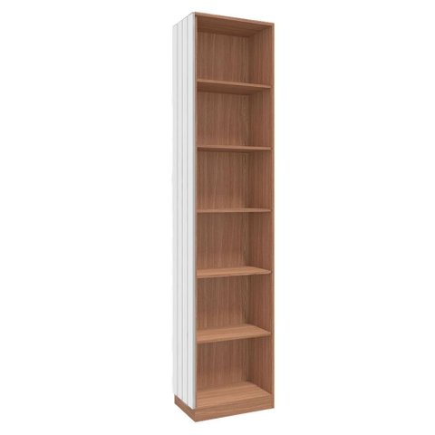 Guarda Roupa Modulado Cantoneira Lateral 2450mm Setiba Plus Rimo Carvalho/branco