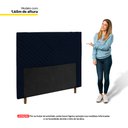 Ver imagem 2 de Cabeceira Cama Box Solteiro Viena 90cm Veludo Azul Marinho - Abmaza