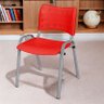 Cadeira Iso Base Cinza Escola, Escritório - Vermelho Kit 3 Un - 1