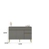 Kit Balcão de Pia com Tampo e Aereo 120 Cm 6 Portas 1 Gaveta Line - Gris/gris/cp-freijó - 2